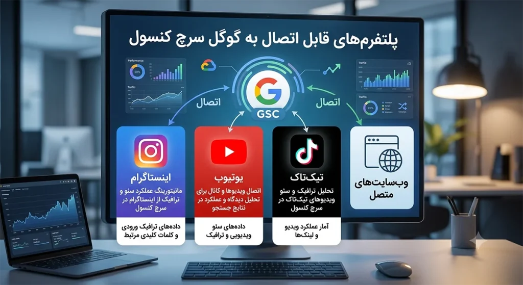 پلتفرمهای قابل اتصال به Google Search Console